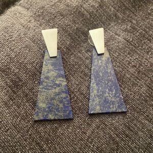 Kendra Scott Blue Lapis Statement Earrings